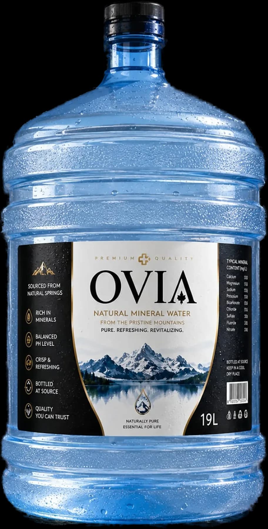 OVIA 19L natural mineral water bottle