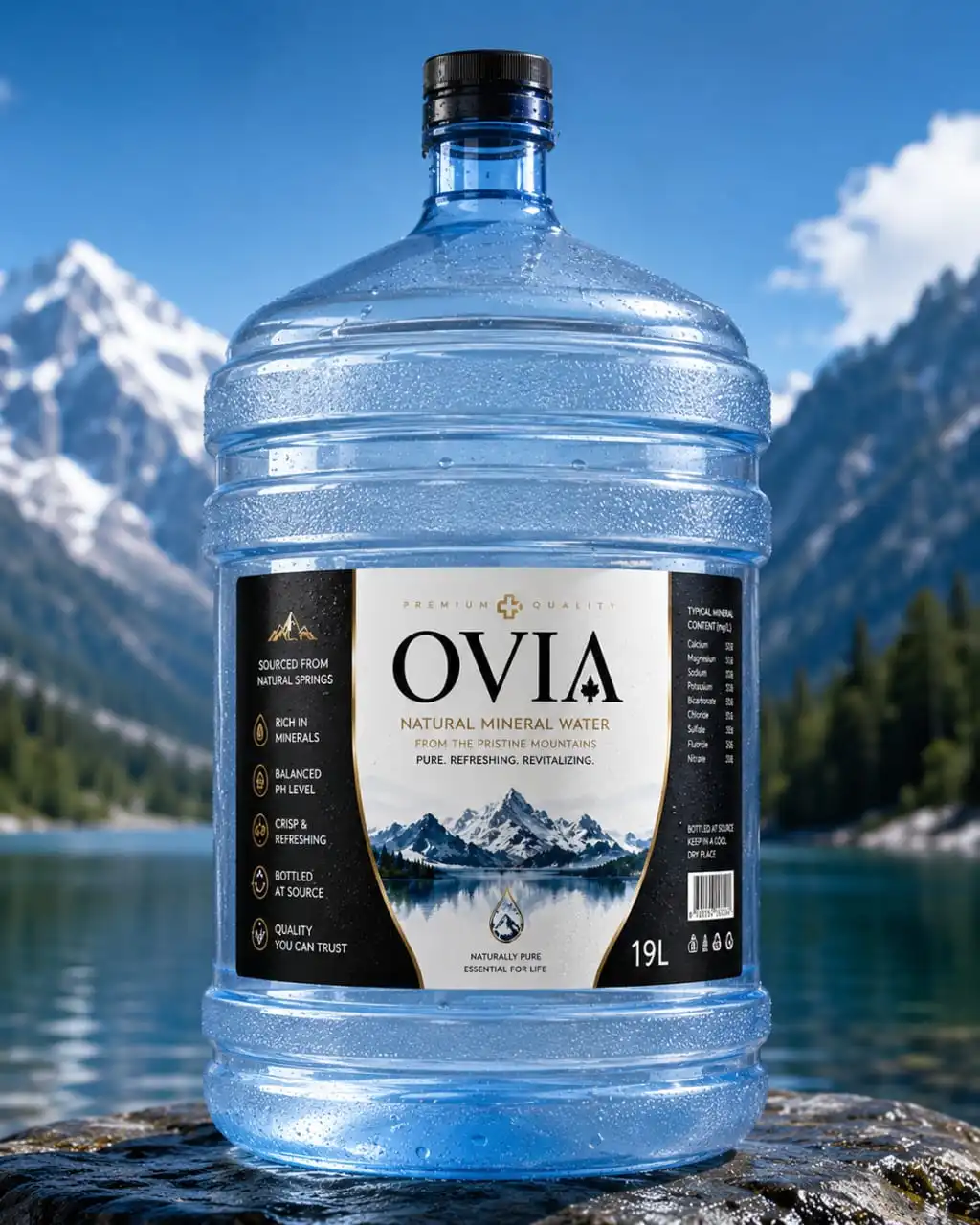 OVIA 19L natural mineral water bottle