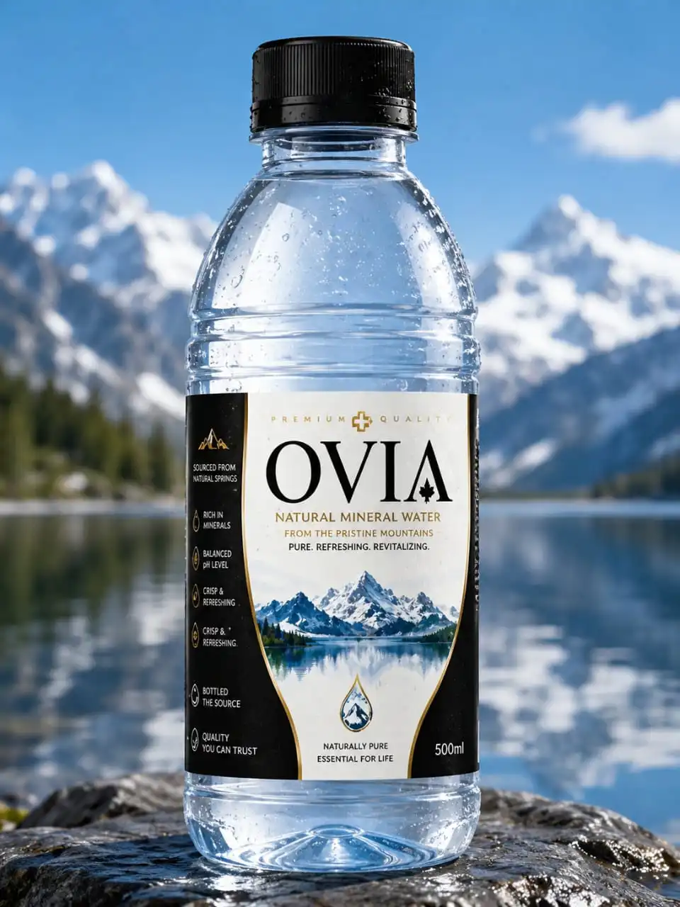 OVIA 500ml natural mineral water bottle